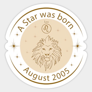 Birthday T-Shirt - Zodiac Leo Sticker